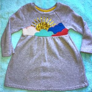 Mini Boden sunshine appliqué sweatshirt dress